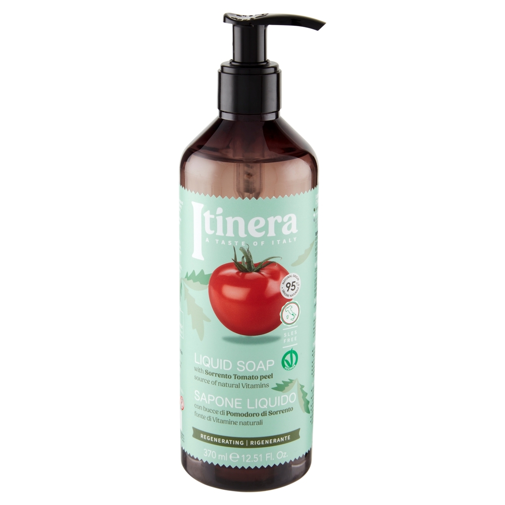 Itinera Sapone Liquido con bucce di Pomodoro di Sorrento Rigenerante 370 ml